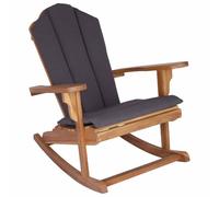 vidaXL Chaise berçante Adirondack de Jardin Naturel 100% Polyester