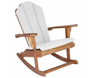 vidaXL Chaise berçante Adirondack de Jardin Naturel 100% Polyester