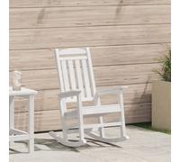 Vidaxl Chaise Berçante De Jardin Blanche 70x92x107 Cm Hdpe