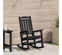 Vidaxl Chaise Berçante De Jardin Noire 70x92x108 Cm Hdpe