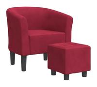 vidaXL Fauteuil cabriolet avec repose-pied 356455 – Accoudoirs, dossier, siège rembourré