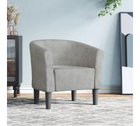 Vidaxl Chaise Cabriolet Gris Clair Velours Gris