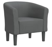 vidaXL Fauteuil cabriolet 356430 – Accoudoirs, siège rembourré, tissu gris foncé