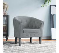 vidaXL Chaise cabriolet gris foncé velours