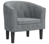 vidaXL Fauteuil cabriolet 356470 avec accoudoirs, siège rembourré et dossier Velours gris foncé