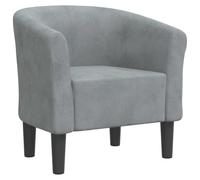 vidaXL Fauteuil cabriolet 356442 – Accoudoirs, dossier et siège rembourré – Gris foncé velours