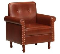 vidaXL Chaise cabriolet en cuir véritable Marron