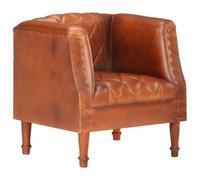vidaXL Chaise cabriolet marron Cuir véritable de chèvre