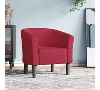 Vidaxl Chaise Cabriolet Rouge Bordeaux Velours Rouge