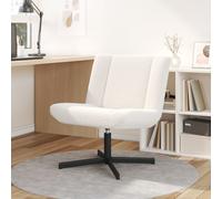 vidaXL Chaise pivotante Crème 63 x 75 x 76 cm Peau de Mouton, Chaise Pivotante Élégante, Design Moderne, Siège Rotatif à 360 Degrés, Salon Confortable, Sièges Intérieurs Fonctionnels, Mobilier Chic