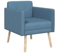 vidaXL Chaise d'appoint Bleu Tissu en Velours côtelé