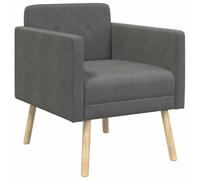 vidaXL Chaise d'appoint Gris foncé Tissu en Velours côtelé