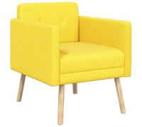 vidaXL Chaise d'appoint Jaune Clair Tissu en Velours côtelé