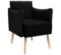 vidaXL Chaise d'appoint Noir Tissu