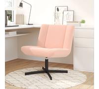 Vidaxl Chaise D'appoint Rose Bébé Polyester, Métal Standard Pivotante
