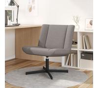 vidaXL Chaise d'appoint Taupe Tissu, Base en métal Standard Ergonomique