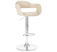Chaise de bar vidaxl en metal non pliable interieur H. 106 cm blanc Blanc G