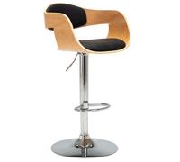 Chaise de Bar Tabouret de Bar Chaise de Bistro Chaise de Comptoir Chaise de Salon Tabouret de Café Bureau Maison Noir Similicuir Bois Courbé
