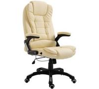 vidaXL Chaise de bureau Crème Similicuir Crème G