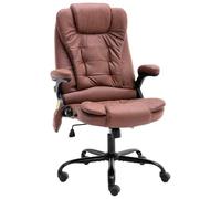 vidaXL Chaise de Bureau de Massage Marron Clair Similicuir Daim