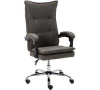 Chaise de Bureau Gris Tissu Fauteuil d'Ordinateur Inclinable Siège vidaXL