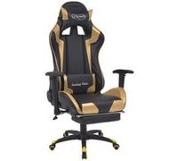 Chaise De Bureau Inclinable Avec Repose-Pied Doré Multicolore