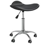 vidaXL Chaise de bureau pivotante Ergonomique Hauteur réglable Similicuir Noir