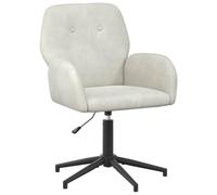 vidaXL Chaise de Bureau pivotante 54 x 55 x 90 cm Crème Velours (V), Chaise de Bureau réglable, Fauteuil de Coiffeuse, siège de Travail Confortable, pour Bureau à la Maison