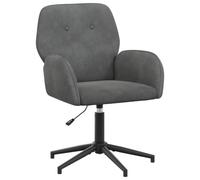 vidaXL Chaise de bureau pivotante 54 x 55 x 90 cm Réglable Confortable Gris foncé