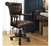 vidaXL Chaise de bureau pivotante Marron 20042