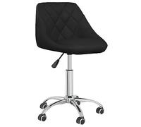 vidaXL Chaise de Bureau pivotante Noir Similicuir
