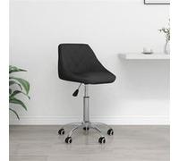 Chaise de Bureau Pivotante Chaise d'Ordinateur Siège de Bureau Fauteuil d'Ordinateur Intérieur Hauteur Réglable Noir Similicuir