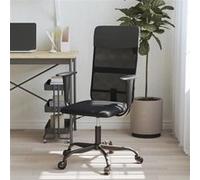 vidaXL Chaise de bureau noir tissu en maille et similicuir Multicolore
