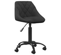 vidaXL Chaise de bureau - Siège pivotant ergonomique, hauteur réglable, velours noir