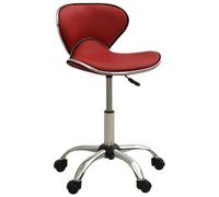 vidaXL Chaise de Bureau Siège de Bureau Chaise Pivotante d'Ordinateur Siège Ergonomique Maison Intérieur Hauteur Réglable Rouge Bordeaux Similicuir