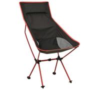 vidaXL Chaise de camping pliante PVC et aluminium noir