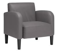 vidaXL Fauteuil met armleuningen cm similicuir gris Gris G