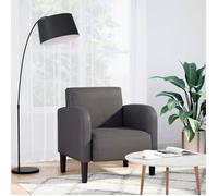 Fauteuil met armleuningen cm similicuir gris