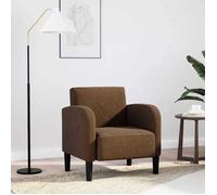 vidaXL Chaise de canapé avec accoudoirs marron 54 cm similicuir, canapé simple, canapé confort, fauteuil de télévision, 4100534