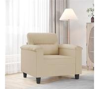 Vidaxl Chaise De Canapé Crème 60 Cm Tissu Microfibre