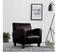 vidaXL Chaise de canapé Marron foncé Similicuir