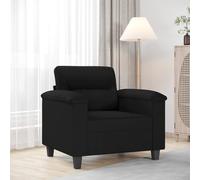 Vidaxl Chaise De Canapé Noir 60 Cm Tissu Microfibre Noir