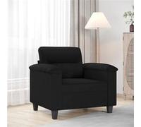Vidaxl Chaise De Canapé Noir 60 Cm Tissu Microfibre Noir