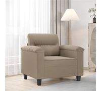 vidaXL Chaise de canapé Taupe 60 cm Tissu microfibre