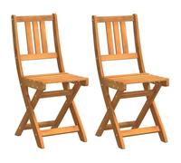 vidaXL Chaise de Jardin 2 pcs Marron 36 x 46 x 86cm, Chaise de Jardin en Bois d'acacia, Pliante Moderne, siège extérieur Durable, relaxez-Vous sur Votre terrasse!