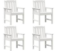 vidaXL Chaise de jardin 4 pcs blanc 65,5 x 55,5 x 88 cm plastique