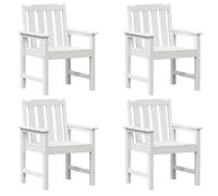 Chaises De Jardin Vidaxl 4 Pcs Blanches 65,5x55,5x88 Cm Hdpe, Chaises De Jardin Vidaxl 2 Pcs Blanches Hdpe