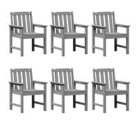 Chaises de Salle à Manger de Jardin 6 pcs Gris clair 65.5x55.5x88 cm HDPE, Chaises de Salle à Manger de Jardin 2 pcs Gris clair gris clair G