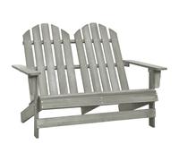 Vidaxl Chaise De Jardin Adirondack 2 Places Bois De Sapin Massif Gris