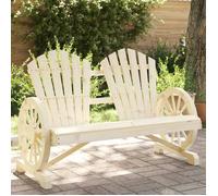 vidaXL Chaise de jardin AdiRondack 2 places – Fauteuil dossier et accoudoirs, bois (365095)